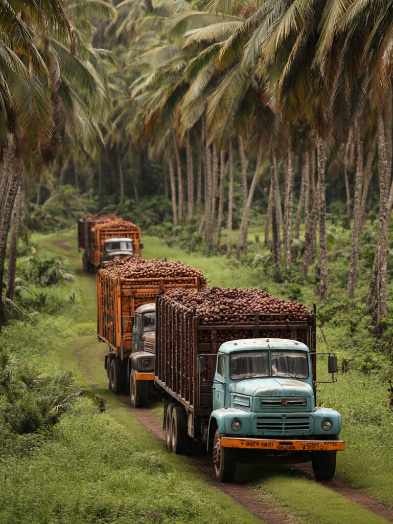 jesconcocoa coco transporting trucks